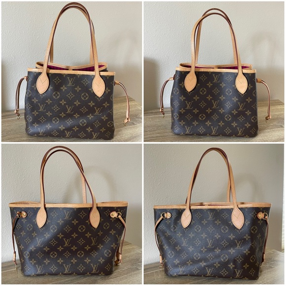 *AUTHENTIC* Louis Vuitton Monogram Neverfull PM Pivoine w/Pouchette - Picture 3 of 6